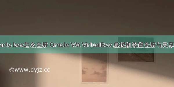 oracle box怎么全屏 Oracle VM VirtualBox 虚拟机设置全屏与共享