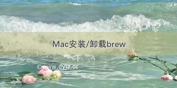 Mac安装/卸载brew