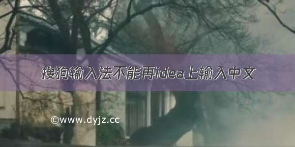 搜狗输入法不能再idea上输入中文