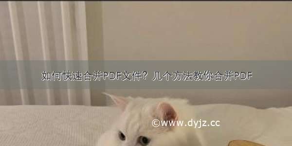 如何快速合并PDF文件？几个方法教你合并PDF