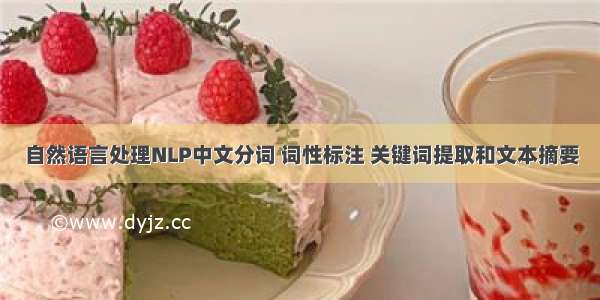 自然语言处理NLP中文分词 词性标注 关键词提取和文本摘要