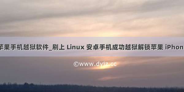 苹果手机越狱软件_刷上 Linux 安卓手机成功越狱解锁苹果 iPhone