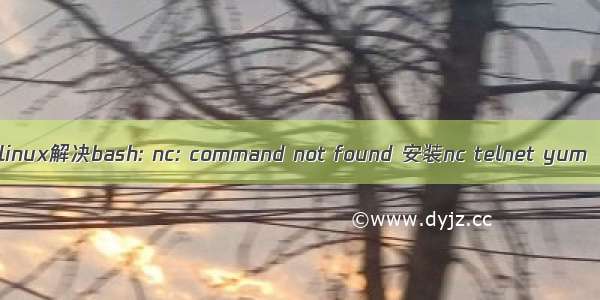 linux解决bash: nc: command not found 安装nc telnet yum