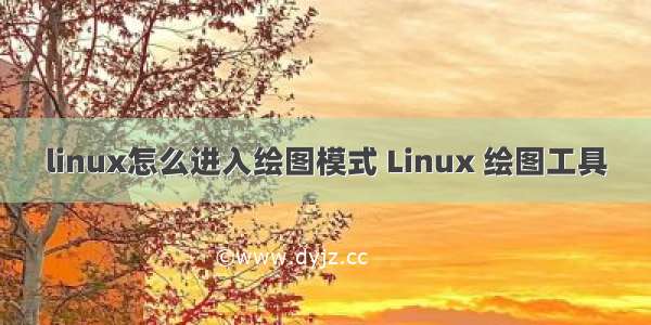 linux怎么进入绘图模式 Linux 绘图工具