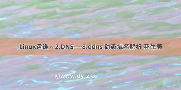 Linux运维～2.DNS——8.ddns 动态域名解析 花生壳