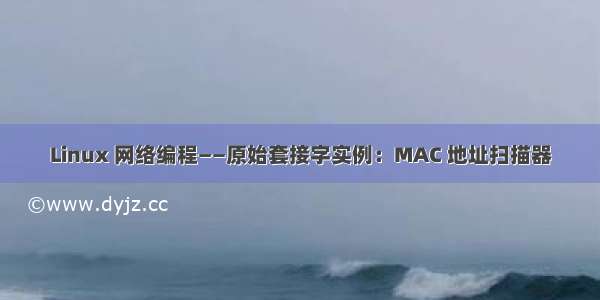 Linux 网络编程——原始套接字实例：MAC 地址扫描器