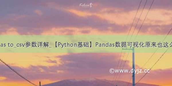 pandas to_csv参数详解_【Python基础】Pandas数据可视化原来也这么厉害