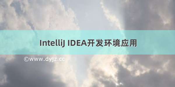 IntelliJ IDEA开发环境应用