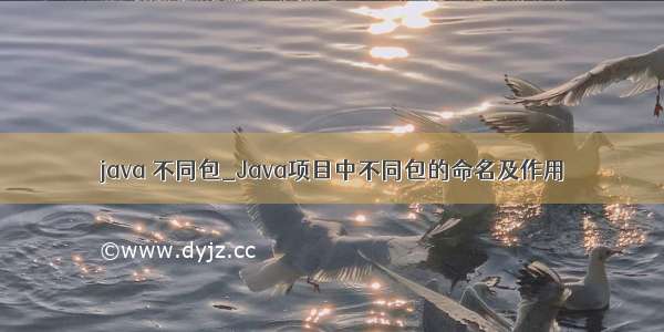 java 不同包_Java项目中不同包的命名及作用