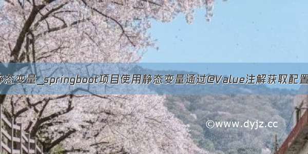 @value 静态变量_springboot项目使用静态变量通过@Value注解获取配置文件内容