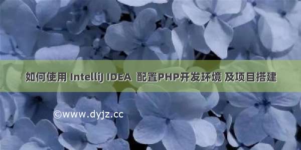 如何使用 IntelliJ IDEA  配置PHP开发环境 及项目搭建