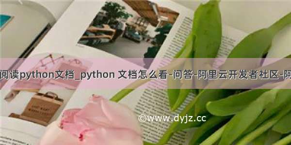 如何阅读python文档_python 文档怎么看-问答-阿里云开发者社区-阿里云