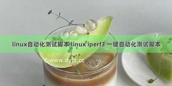 linux自动化测试脚本 linux iperf3 一键自动化测试脚本