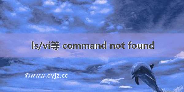 ls/vi等 command not found