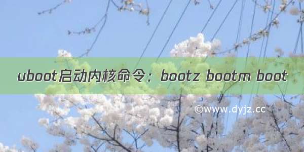 uboot启动内核命令：bootz bootm boot