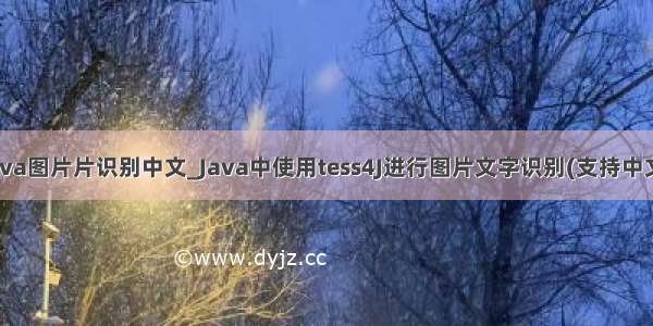 java图片片识别中文_Java中使用tess4J进行图片文字识别(支持中文)