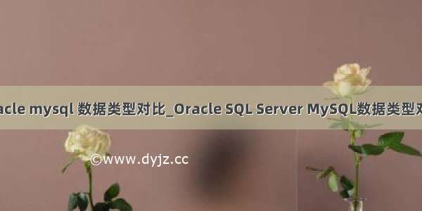 oracle mysql 数据类型对比_Oracle SQL Server MySQL数据类型对比