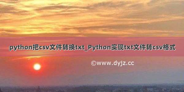 python把csv文件转换txt_Python实现txt文件转csv格式