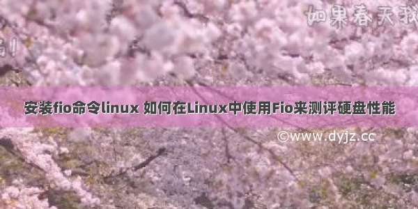 安装fio命令linux 如何在Linux中使用Fio来测评硬盘性能