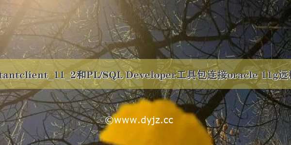 使用instantclient_11_2和PL/SQL Developer工具包连接oracle 11g远程数据库