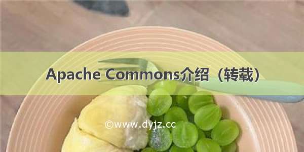 Apache Commons介绍（转载）