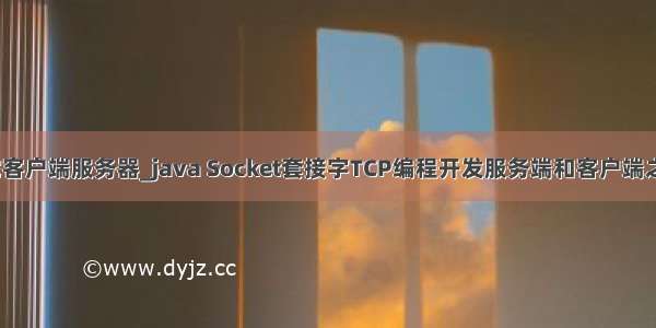 java贪吃蛇客户端服务器_java Socket套接字TCP编程开发服务端和客户端之间的通信 -