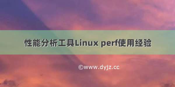 性能分析工具Linux perf使用经验