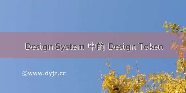 Design System 中的 Design Token