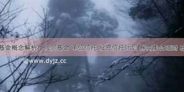 基金与私募基金概念解析：共同基金 单位信托 投资信托计划 券商集合理财 基金专户理财