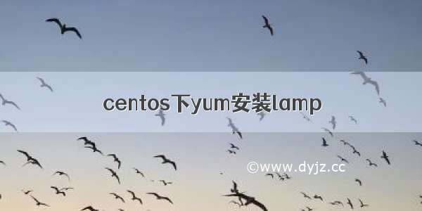 centos下yum安装lamp