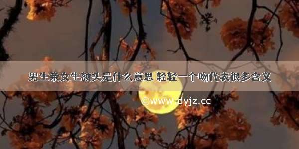 男生亲女生额头是什么意思 轻轻一个吻代表很多含义