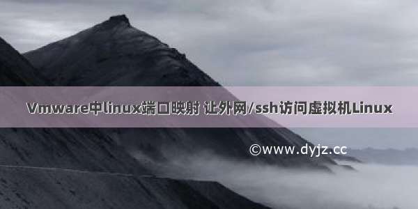 Vmware中linux端口映射 让外网/ssh访问虚拟机Linux