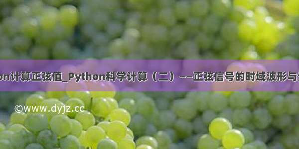 python计算正弦值_Python科学计算（二）——正弦信号的时域波形与频谱图