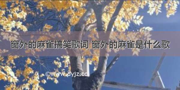 窗外的麻雀搞笑歌词 窗外的麻雀是什么歌