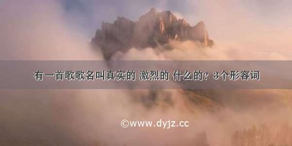 有一首歌歌名叫真实的 激烈的 什么的？3个形容词