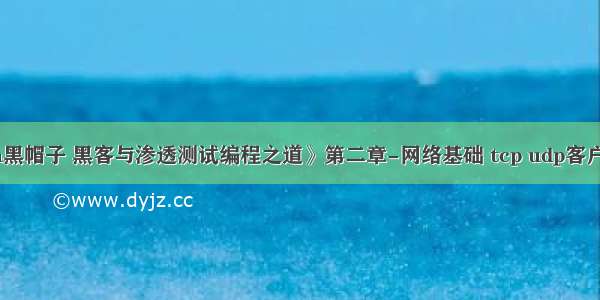 《python黑帽子 黑客与渗透测试编程之道》第二章-网络基础 tcp udp客户端 服务端