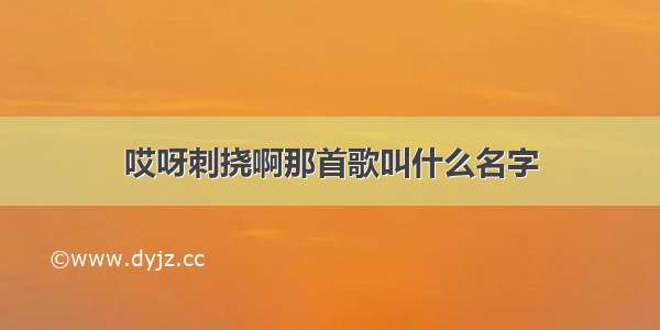 哎呀刺挠啊那首歌叫什么名字