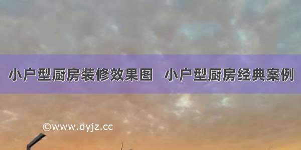 小户型厨房装修效果图   小户型厨房经典案例