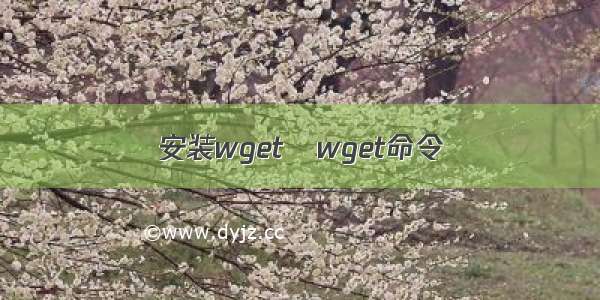 安装wget   wget命令