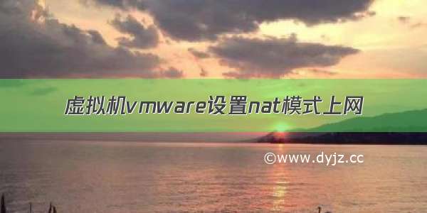 虚拟机vmware设置nat模式上网