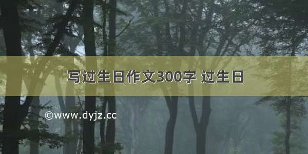 写过生日作文300字 过生日