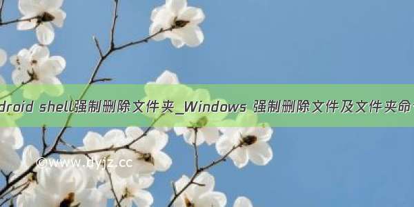 android shell强制删除文件夹_Windows 强制删除文件及文件夹命令