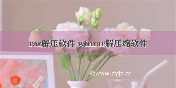 rar解压软件 winrar解压缩软件