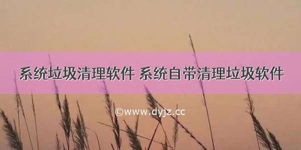 系统垃圾清理软件 系统自带清理垃圾软件