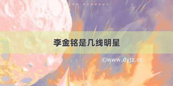 李金铭是几线明星