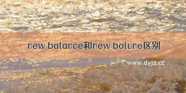new balance和new bolune区别