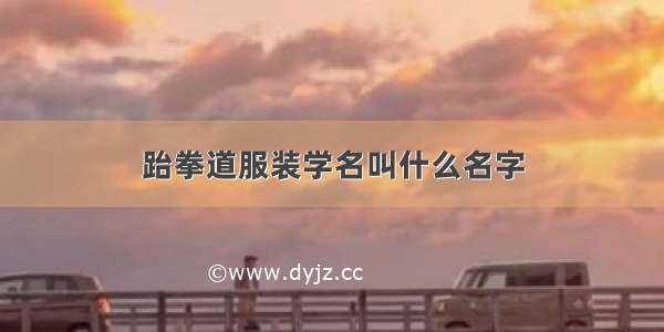 跆拳道服装学名叫什么名字