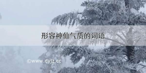 形容神仙气质的词语