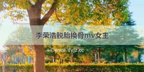 李荣浩脱胎换骨mv女主