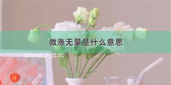 微涨无量是什么意思